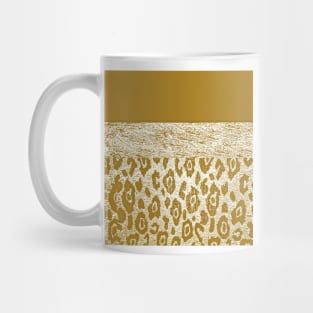 Animal Print Gold and White Mug